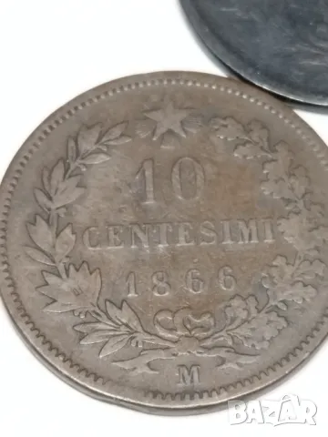 10 чентисими 1866,1867 и 1894г., снимка 2 - Нумизматика и бонистика - 47854728