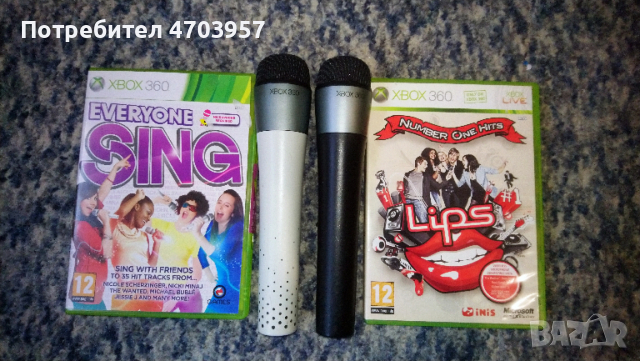 Два микрофона и две игри за пеене за Xbox 360 