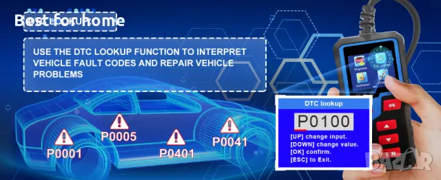 Диагностика за автомобили OBD2 DH300 от 2024г. DonosHome, снимка 13 - Аксесоари и консумативи - 47216126