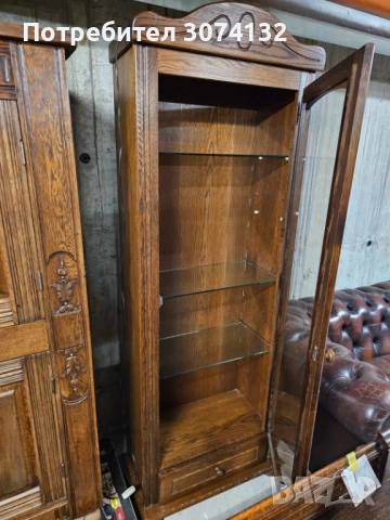 Елегантна витрина с осветление в стил Рустик, снимка 4 - Секции и витрини - 52916119