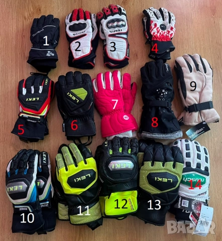 Ски/сноуборд ръкавици дамски, детски и мъжки леки, ройш, росиньол, левел размери от 6 до 11