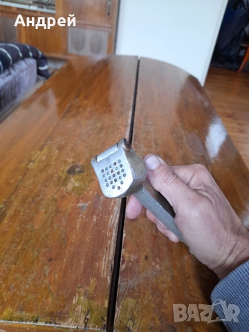 Стара алуминиева преса за чесън #24, снимка 2 - Други ценни предмети - 52946700