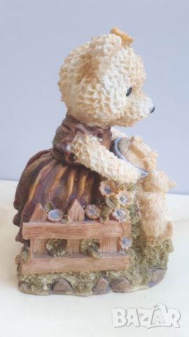Декоративна мечка с пай и кученце или котенце, снимка 6 - Декорация за дома - 45751042