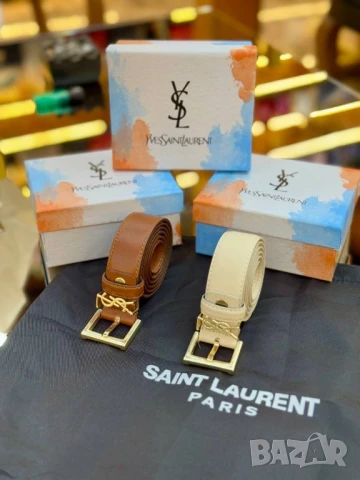 колани от естествена кожа в кутия ysl saint laurent , снимка 2 - Колани - 50663459