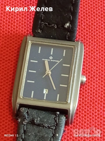 Модерен дамски часовник ALPHA SAPPHIRE TITANIUM много красив работи 34860, снимка 7 - Дамски - 53491754