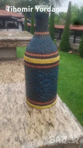 Плетена бутилка., снимка 8 - Антикварни и старинни предмети - 50235877