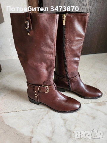 нови италиански кожени ботуши, снимка 5 - Дамски ботуши - 52333404