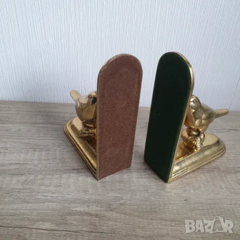 Два стари месингови книгоразделителя с птици, снимка 3 - Антикварни и старинни предмети - 49689480