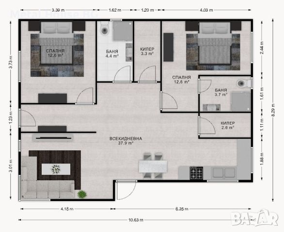 Къща с метална конструкция - 82m², снимка 6 - Друга електроника - 46039317