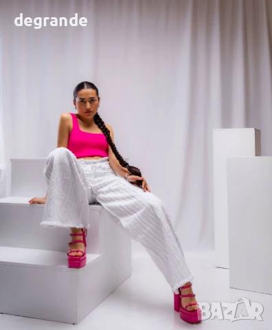 Дамски Топ цвят циклама, снимка 2 - Корсети, бюстиета, топове - 50905281