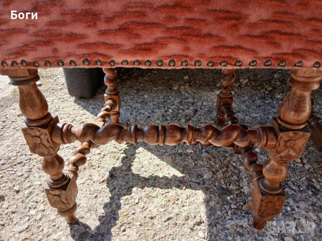 Старинни столове с дърворезба, снимка 4 - Столове - 53746157