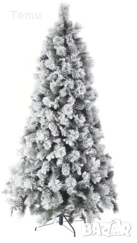Скандинавска елха 3D+2D + шишарки LUX - kvm  метална стойка  Много гъста, снимка 2 - Декорация за дома - 45824538