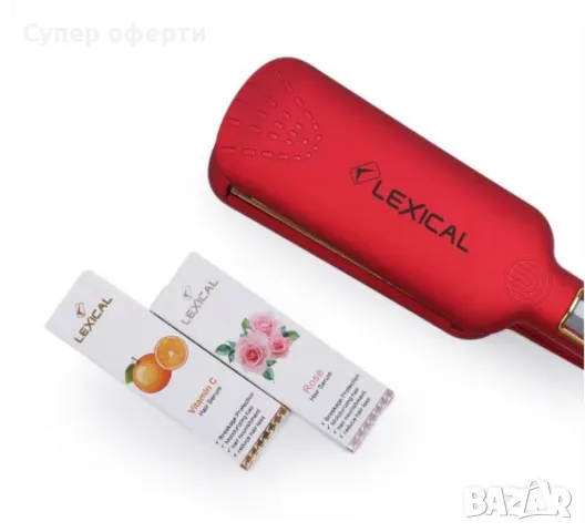Преса за коса Lexical с подарък 2 шишента серум за коса с витамин C, снимка 6 - Преси за коса - 49871545