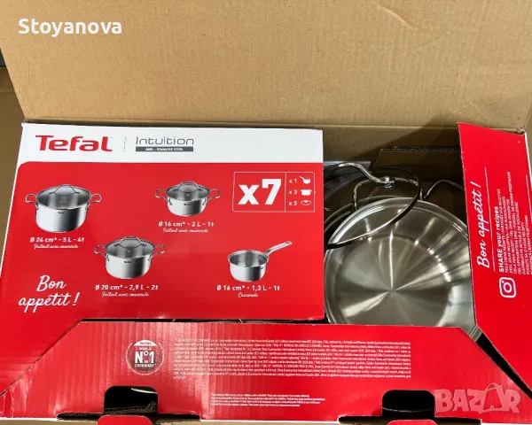 Комплект Tefal Duetto Plus 7 части, снимка 3 - Съдове за готвене - 47173137