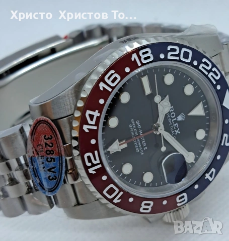 Мъжки луксозен часовник Rolex GMT-Master II PEPSI, снимка 2 - Мъжки - 53853647