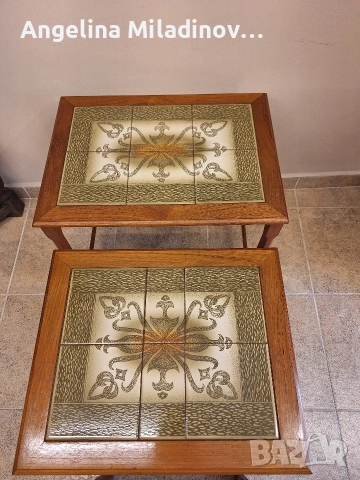 К - т три помощни масички с плочки , снимка 2 - Маси - 53774141