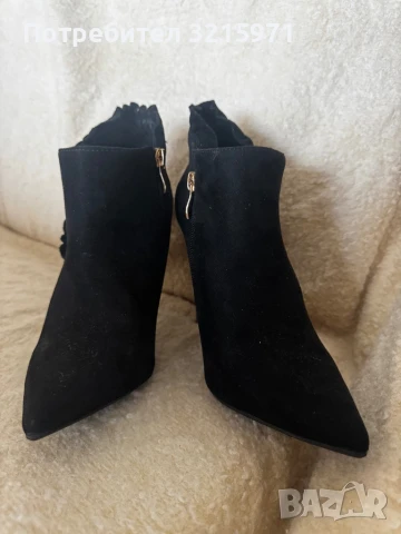 Черни Боти на ток, снимка 3 - Дамски боти - 50550887