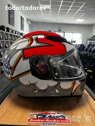 Мото каска AGV K3 SV VR 46, M-S 56-57 вградени очила,добро състояние 271.86 лв. / 139 €, снимка 2 - Аксесоари и консумативи - 53699507