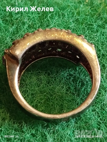 Изящен сребърен пръстен с ПЛАНИНСКИ КРИСТАЛ и АМЕТИСТ стил и елегантност 39230, снимка 4 - Пръстени - 54014760