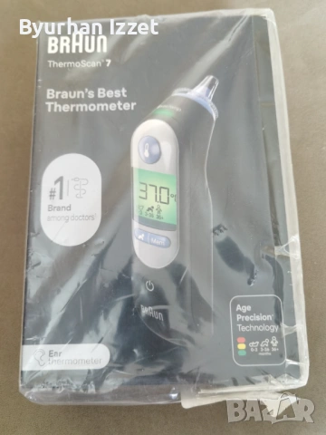 Ушен термометър на braun thermoscan7 инфрачервен цифров