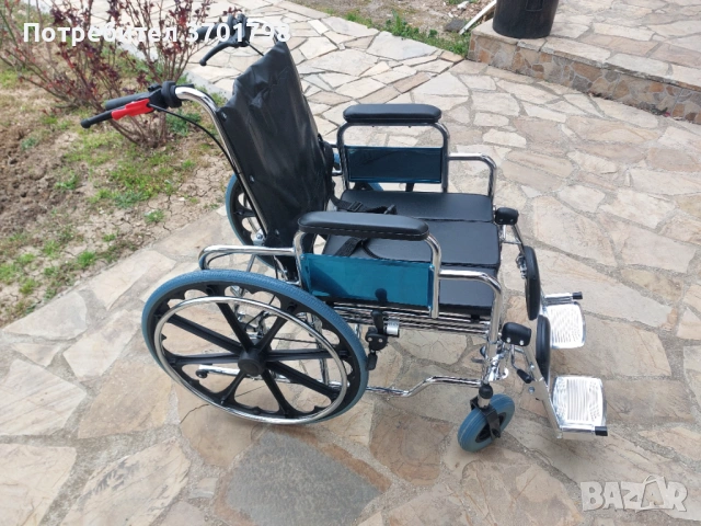 Нова!Инвалидна количка, сгъваема, рингова. Чисто нова!, снимка 4 - Инвалидни колички - 53964812