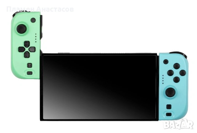 Konix чифт безжични геймпадове за Nintendo Switch / Switch OLED – зелен и син, вибрация, до 8 ч., снимка 3 - Аксесоари - 53643877