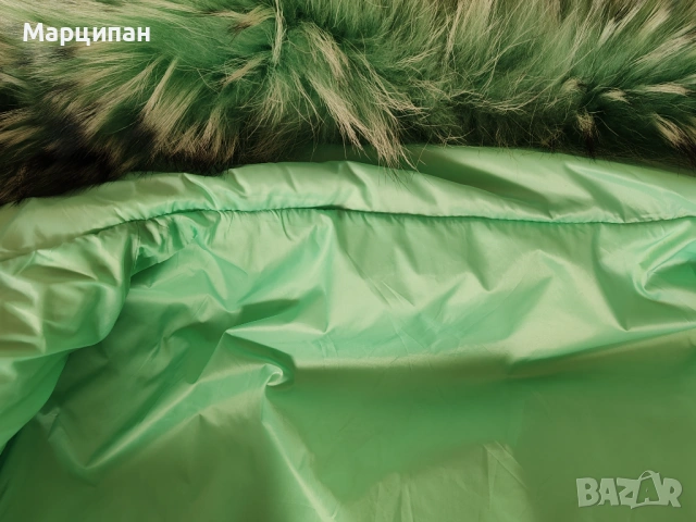 Дамско късо яке с яка от естествена лисица, снимка 12 - Якета - 53093479