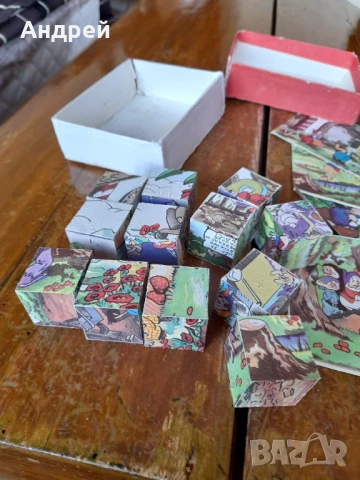 Стара детска игра с кубчета #18, снимка 5 - Други ценни предмети - 51171082