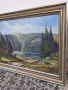 картина планински пейзаж маслени бои върху платно , снимка 2