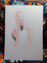 Влюбени фламинги - картина рисувана с моливи, снимка 2