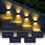 Комплект 2бр. Малка соларна лампа за ограда, топла светлина, led 3w, 2934, снимка 1 - Соларни лампи - 45234505