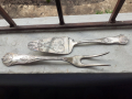 Стари антикварни посребрени прибори 2 бр. маркирани, снимка 4