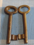 Два стари бронзови ключа от соца за брава за КОЛЕКЦИЯ ДЕКОРАЦИЯ БИТОВ КЪТ 41027, снимка 4