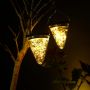 DAWALIGHT Външна висяща соларна лампа, 50 LED нишки, 3000K топло бяло, 3 режима, декоративна IP55, снимка 1 - Соларни лампи - 45983206