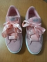 Нови дамски сникърси Puma Vikky Stacked Ribbon S, велур, цвят праскова, снимка 7