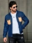 Ново мъжко карго дънково яке риза Street Style деним памук L, снимка 1