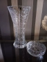 Кристална ваза и пепелник , снимка 1