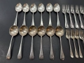 Комплект прибори за хранене / дебело посребрени. №7873, снимка 2