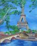 Айфеловата кула-оригинална авторска картина , снимка 1 - Картини - 45277774
