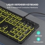 Нова Жична USB клавиатура със светлина, пълноразмерна QWERTY UK за игри, снимка 5