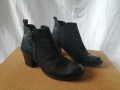 № 39 дамски боти естествена кожа на ток Mon Dieu - в черен цвят, снимка 1