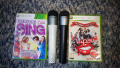 Два микрофона и две игри за пеене за Xbox 360 , снимка 1