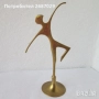 Балерина, гимнастичка - пепелник, метал месинг бронз фигура статуетка спортистка пано, снимка 14