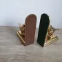 Два стари месингови книгоразделителя с птици, снимка 3