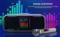 Караоке Bluetooth колонка HIUYRFS преносим комплект за деца с 2 безжични микрофона LED светлина, снимка 10