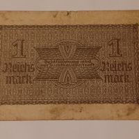 1 марка Германия 1940  - 1944 Третият Райх Банкнота от Втората световна война , снимка 3 - Нумизматика и бонистика - 45011027