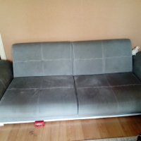 Продавам диван сив + бяла кожа с гаранция до декември 2024 , снимка 2 - Дивани и мека мебел - 45050408
