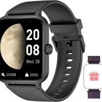 Смарт часовник IOWODO, монитор за сърдечен ритъм и сън, кислород в кръвта, IP68, iOS Android, снимка 1 - Смарт гривни - 45420089