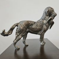 Много красива и детайлно  изработена статуетка на ловно куче. Бронз., снимка 4 - Статуетки - 45596556