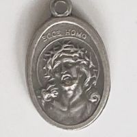Католически медальон Христос/Богородица, снимка 1 - Колекции - 45382758